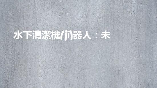 水下清潔機(jī)器人：未來海底的守護(hù)者！